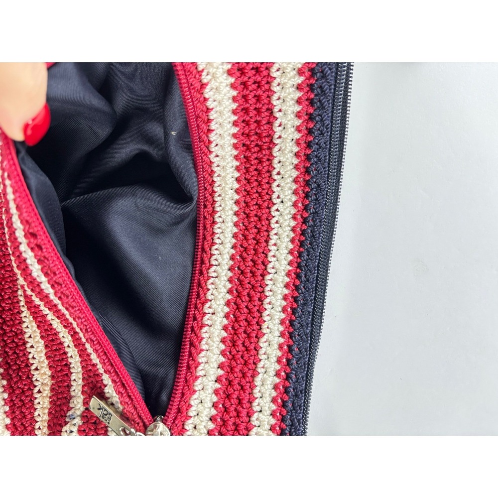 The Sak American Flag Crochet Crossbody Boho Festival Bag Patriotic USA Purse - Picture 12 of 13